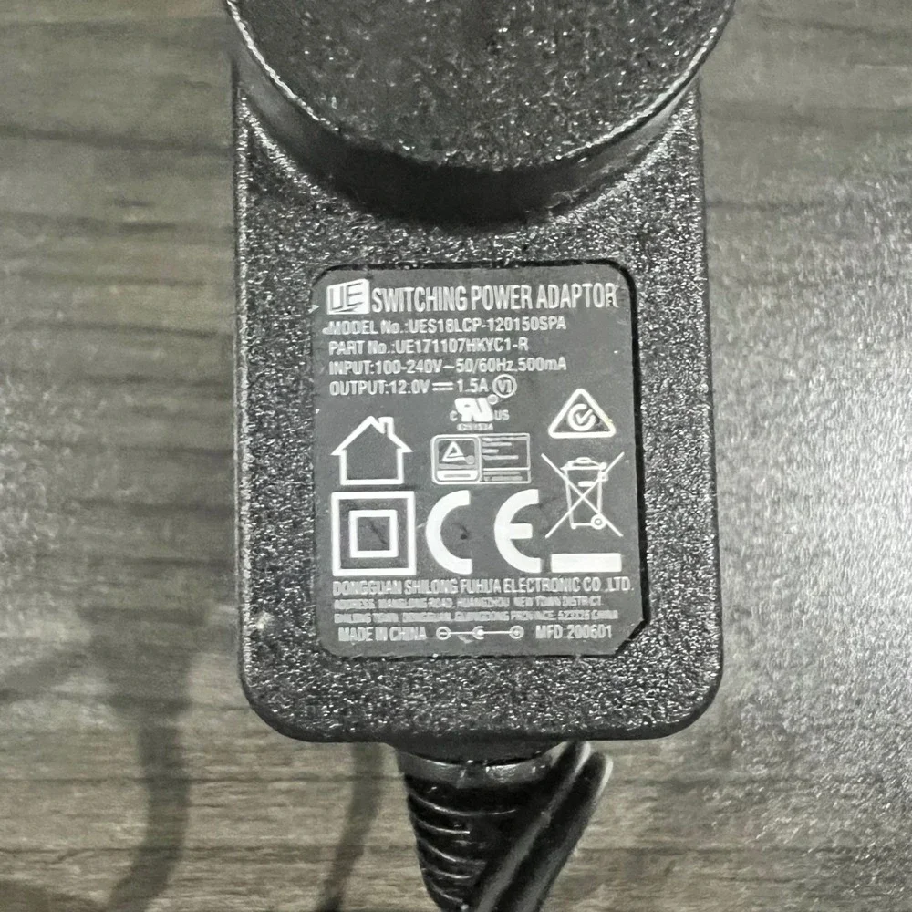 (SoClean 2) UE Switching Power Adaptor‎ Model UES18LCP-120150SPA 12V 1.5A